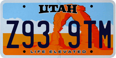 UT license plate Z939TM
