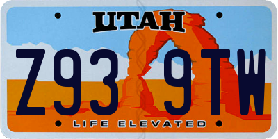 UT license plate Z939TW