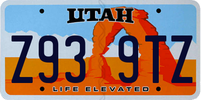 UT license plate Z939TZ