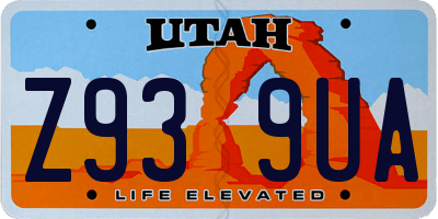 UT license plate Z939UA
