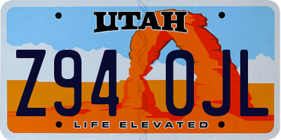 UT license plate Z940JL