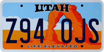 UT license plate Z940JS