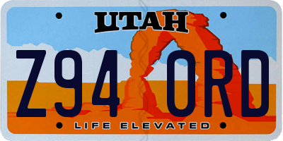 UT license plate Z940RD