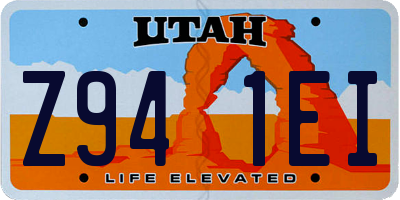 UT license plate Z941EI