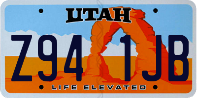 UT license plate Z941JB
