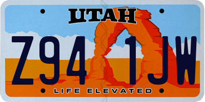 UT license plate Z941JW