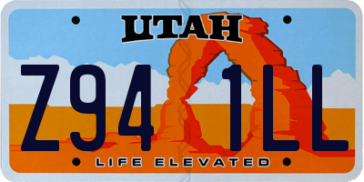 UT license plate Z941LL