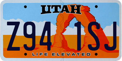 UT license plate Z941SJ