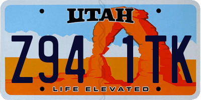 UT license plate Z941TK