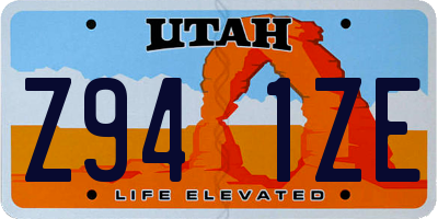UT license plate Z941ZE
