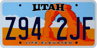 UT license plate Z942JF