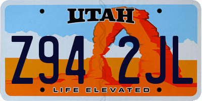UT license plate Z942JL