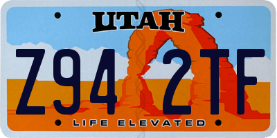 UT license plate Z942TF
