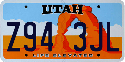 UT license plate Z943JL