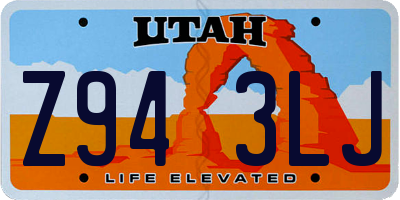 UT license plate Z943LJ
