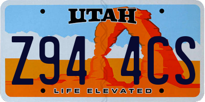 UT license plate Z944CS
