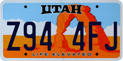 UT license plate Z944FJ