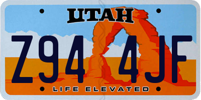 UT license plate Z944JF