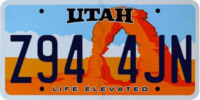 UT license plate Z944JN