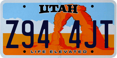 UT license plate Z944JT