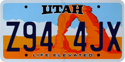 UT license plate Z944JX