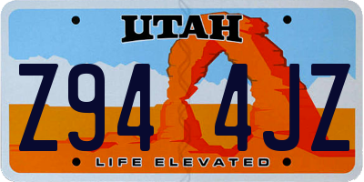 UT license plate Z944JZ