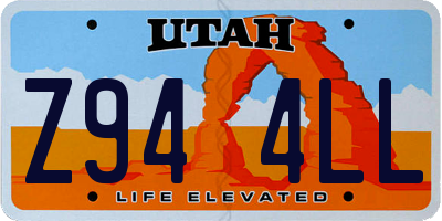 UT license plate Z944LL