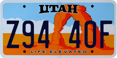 UT license plate Z944OF