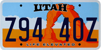 UT license plate Z944OZ