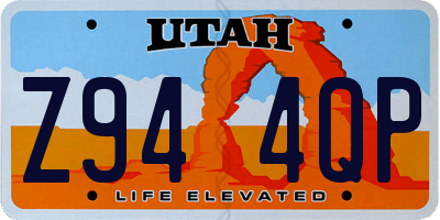 UT license plate Z944QP