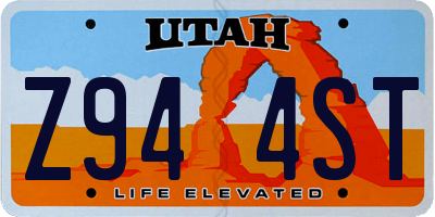 UT license plate Z944ST