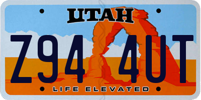 UT license plate Z944UT