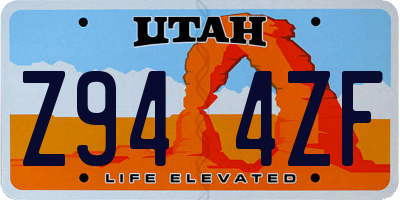 UT license plate Z944ZF