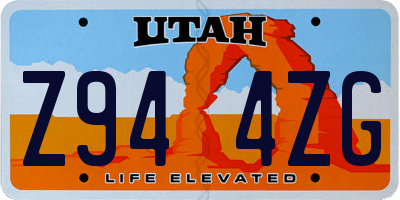 UT license plate Z944ZG