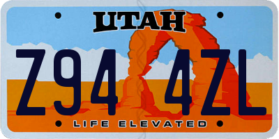 UT license plate Z944ZL