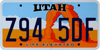 UT license plate Z945DF