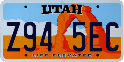 UT license plate Z945EC