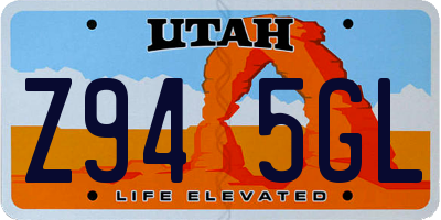 UT license plate Z945GL