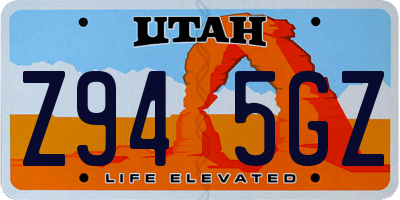 UT license plate Z945GZ