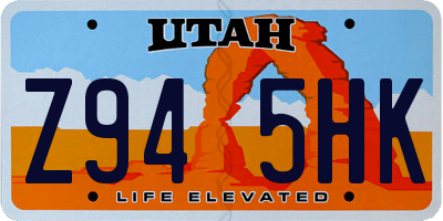 UT license plate Z945HK