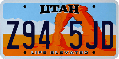 UT license plate Z945JD