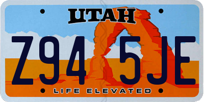 UT license plate Z945JE