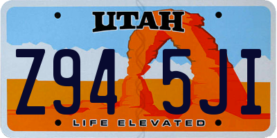 UT license plate Z945JI
