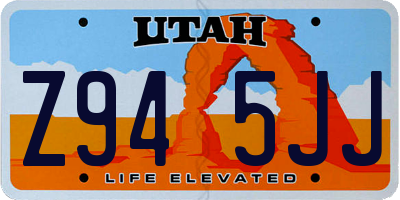 UT license plate Z945JJ