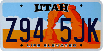 UT license plate Z945JK