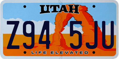 UT license plate Z945JU
