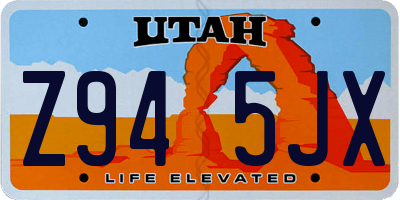 UT license plate Z945JX