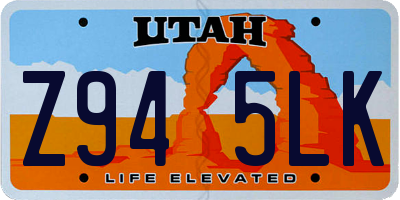 UT license plate Z945LK