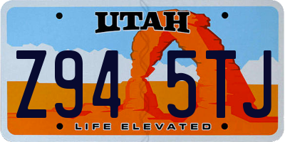 UT license plate Z945TJ
