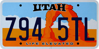UT license plate Z945TL